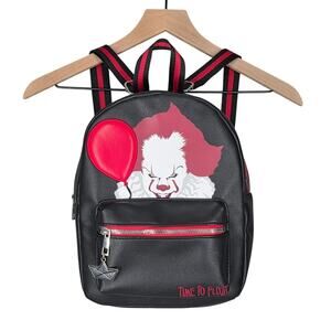 IT CHAPTER TWO PENNYWISE BACKPACK – “TIME TO FLOAT” – BLACK/RED – HOT TOPIC